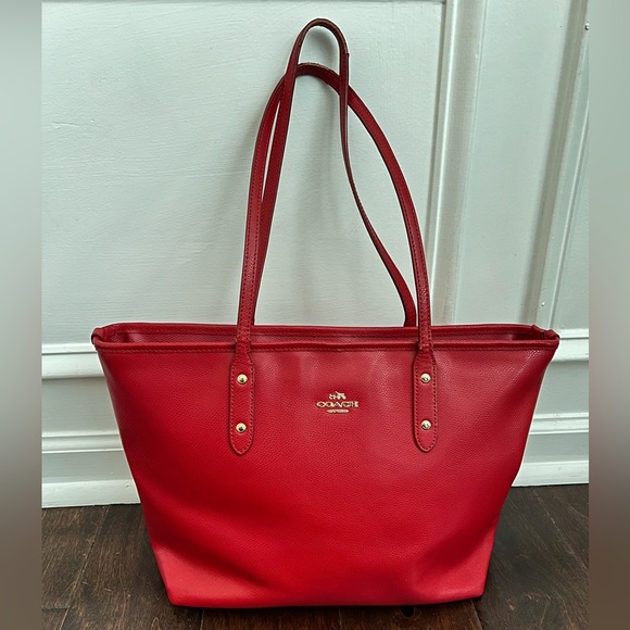 Coach | Bags | Coach Red Tote Bag | Poshmark